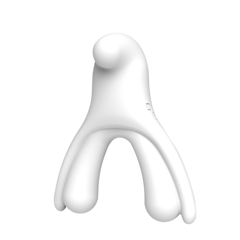 Cerē Lalalena | Back Side of White Vibrator & Clitoris Stimulator | CERĒ Pleasure Products Designed By Physicians For Sexual Wellness